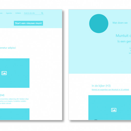 Muntuit wireframes